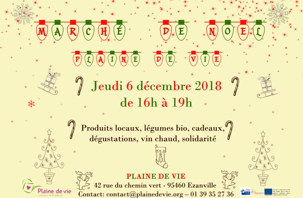 marché de noel 2018 vert et rouge