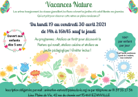Vacances Nature avril