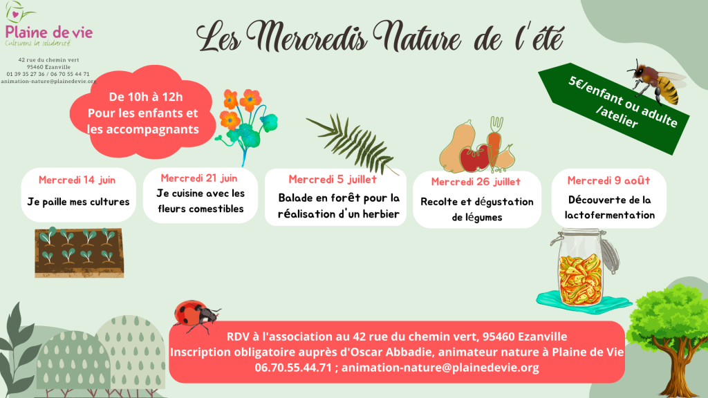 Mercredis club nature de l'été